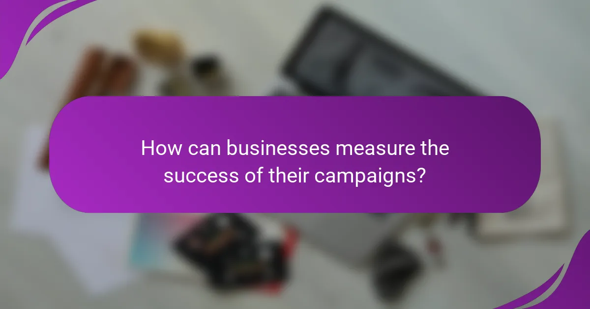How can businesses measure the success of their campaigns?